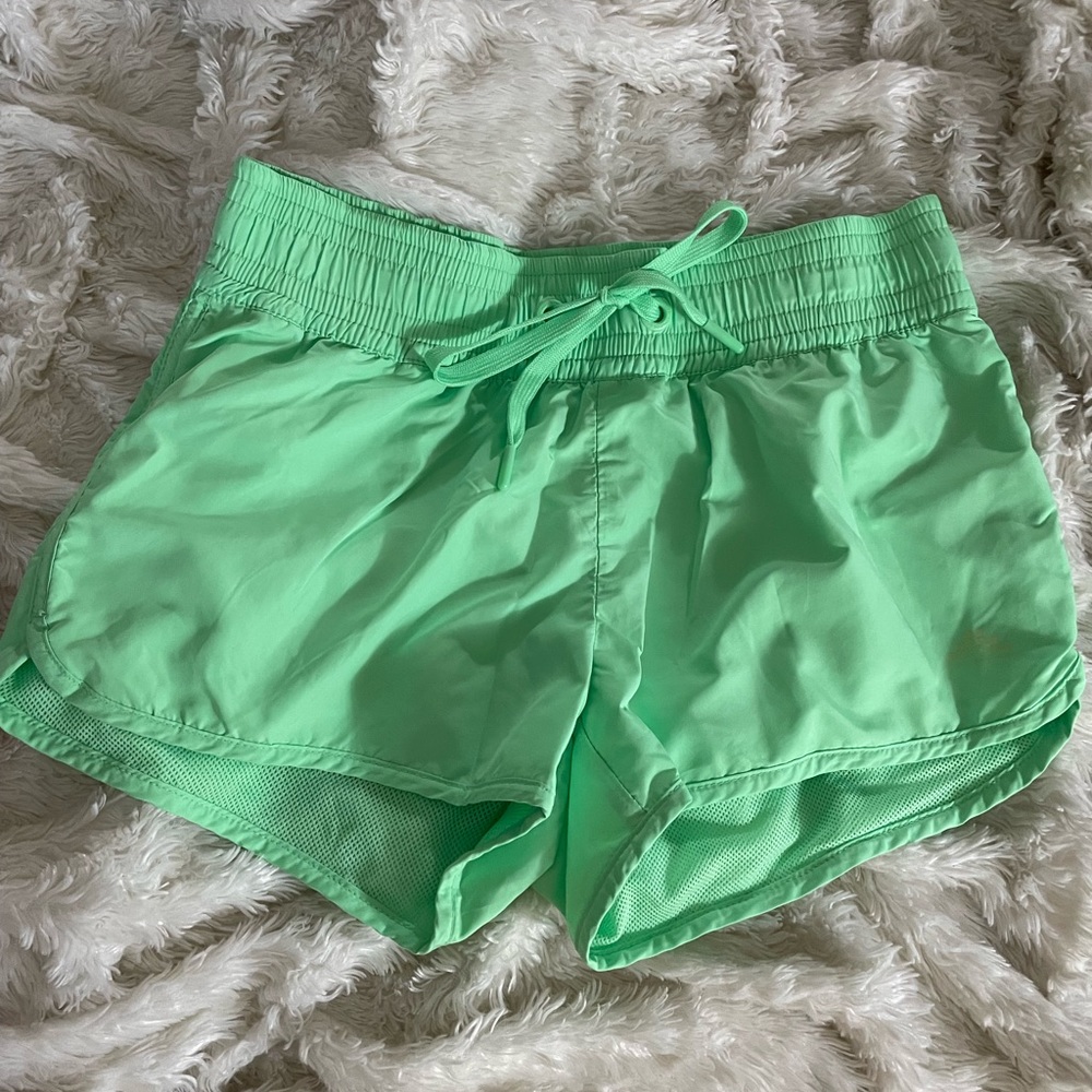 H&M sport mint neon green running workout short size 4